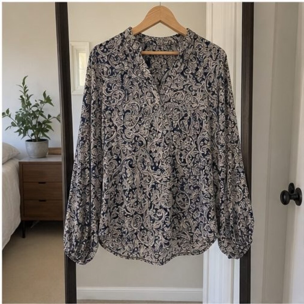 Blush Button Blouse